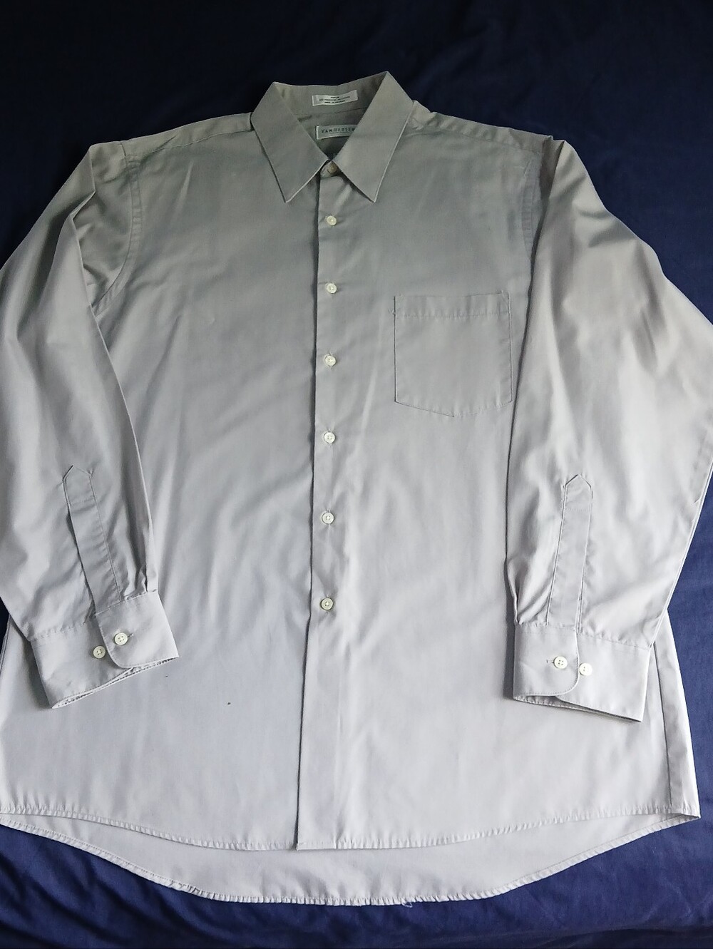 Van Heusen Light Gray Long-Sleeve Dress Shirt